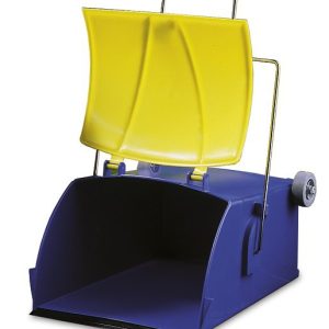 Cindy szemetes, kék-sárga, 15 l-es, kerekekkel