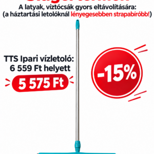 TTS 55 cm széles szivacsélű, 140 cm hosszú alumínium nyeles padlólehúzó