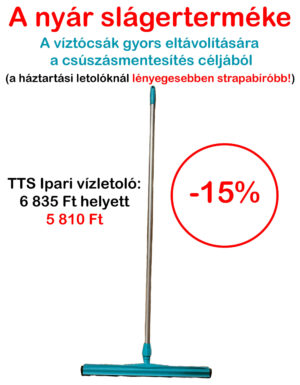 TTS 55 cm széles szivacsélű, 140 cm hosszú alumínium nyeles padlólehúzó