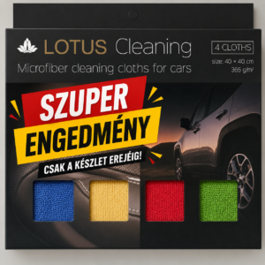 Lotus mikroszálas autóáplási törlőkendő (4db)