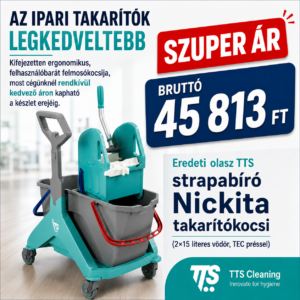 TTS 6162DVE Nickita kocsi 2x15 l. vödör, TEC préssel